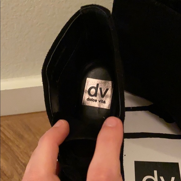 Dolce Vita Black Suede Wedge Bootie (Pellie) - Picture 2 of 4